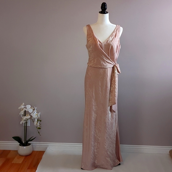 RALPH LAUREN Sleeveless V-neck Maxi Death Dress - Picture 1 of 11
